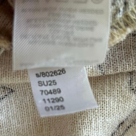 Loft Women Sleeveless Wide Leg Pants Jumpsuit Cream Linen Beach Preppy Size XL - Picture 10 of 11